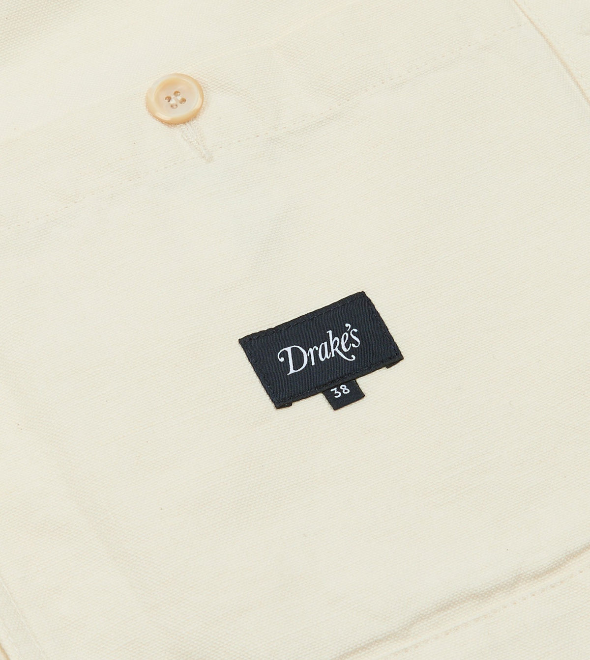 Drake's Ecru Cotton-Linen Double-Breasted Chore Coat