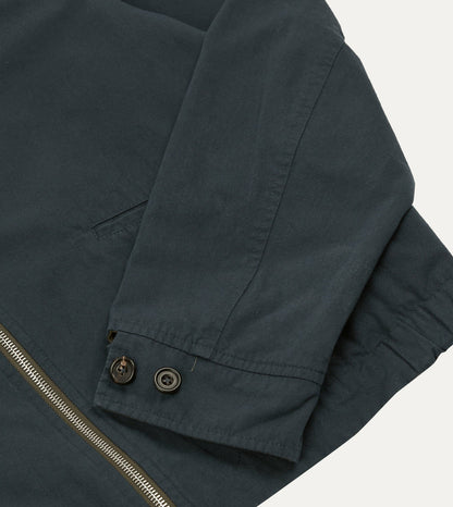 Drake's Olive and Navy Reversible Cotton Blouson Jacket