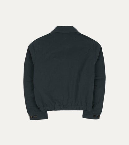 Drake's Olive and Navy Reversible Cotton Blouson Jacket