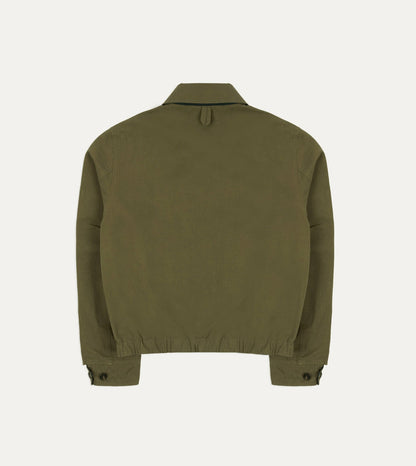 Drake's Olive and Navy Reversible Cotton Blouson Jacket