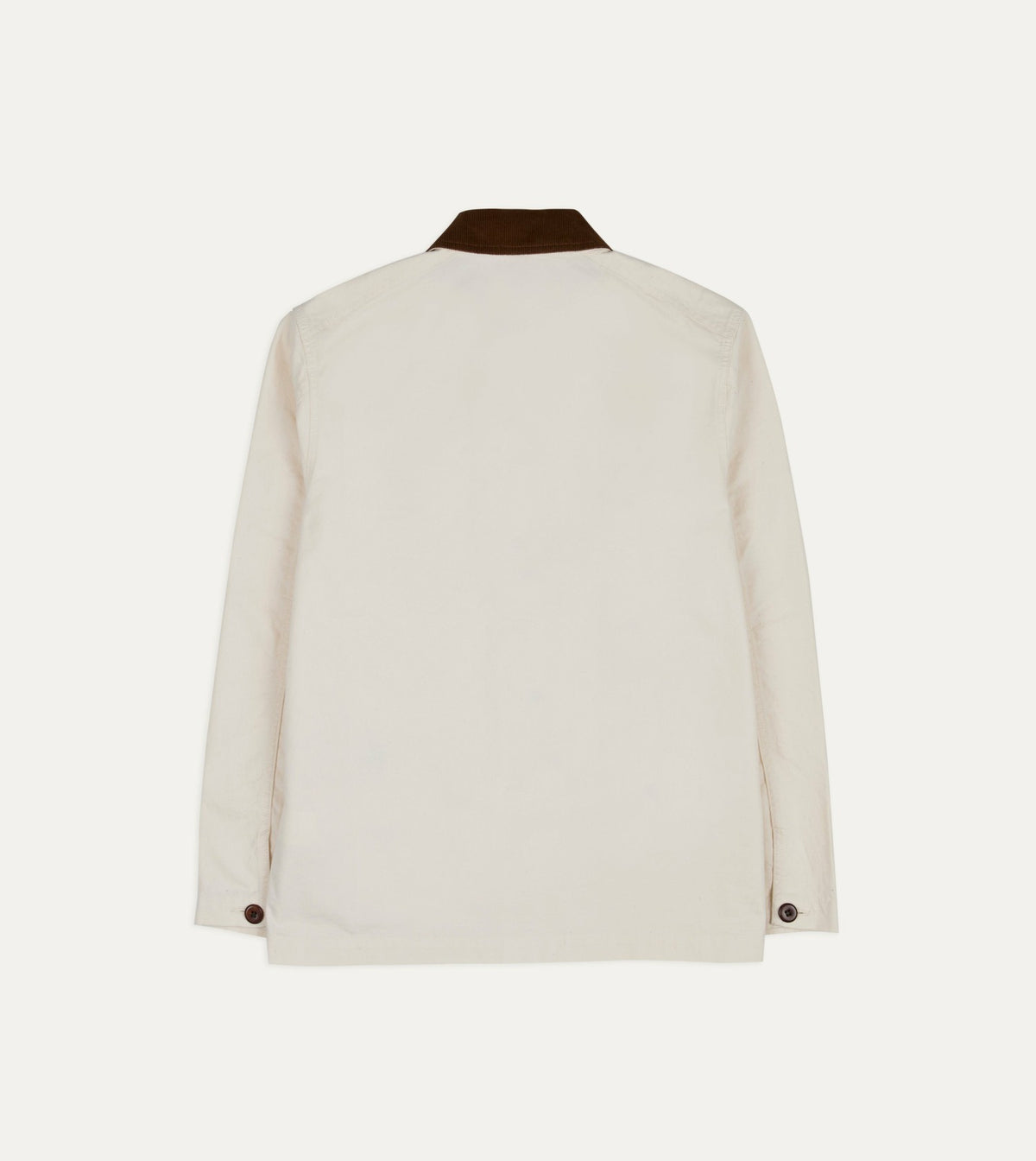 Drake's Ecru Cotton Twill Fatigue Jacket