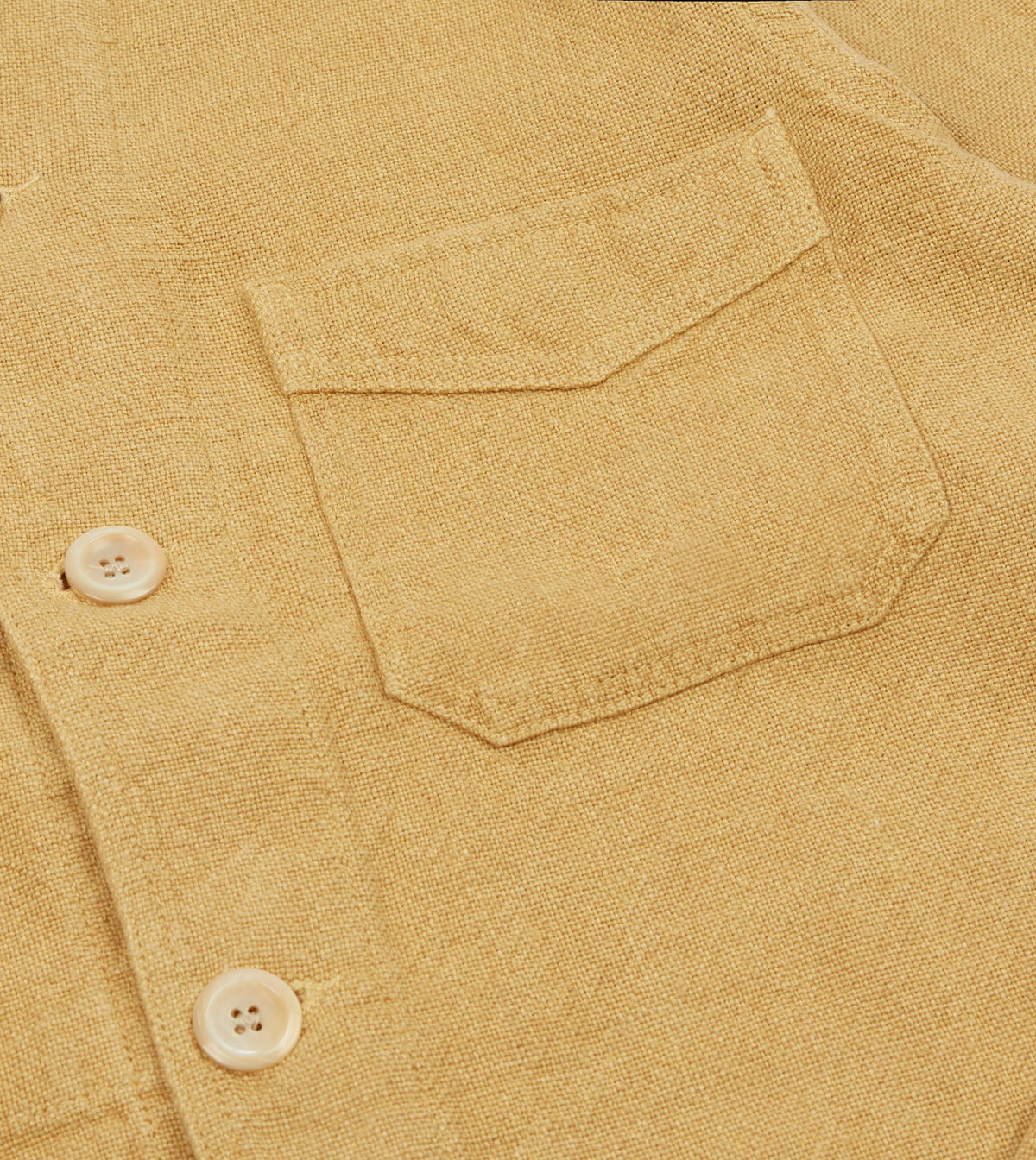 Drake's Sand Linen Five-Pocket Chore Jacket