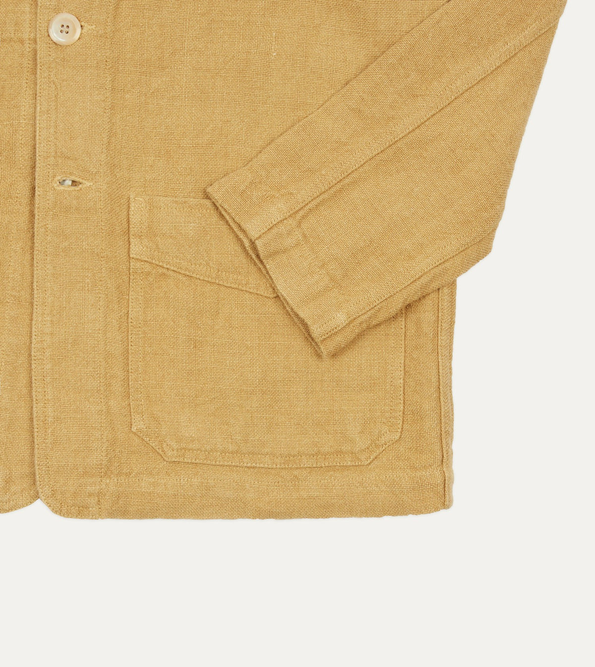 Drake's Sand Linen Five-Pocket Chore Jacket