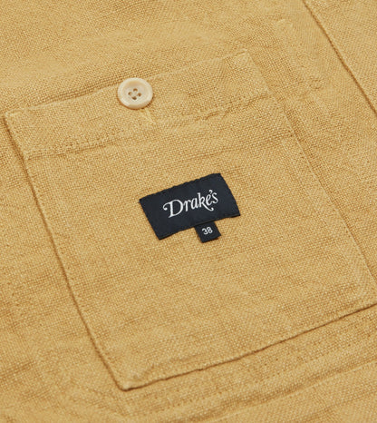 Drake's Sand Linen Five-Pocket Chore Jacket