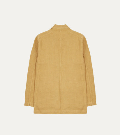 Drake's Sand Linen Five-Pocket Chore Jacket