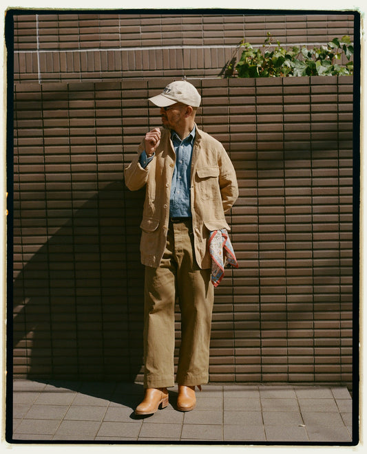 Drake's Sand Linen Forestière Jacket