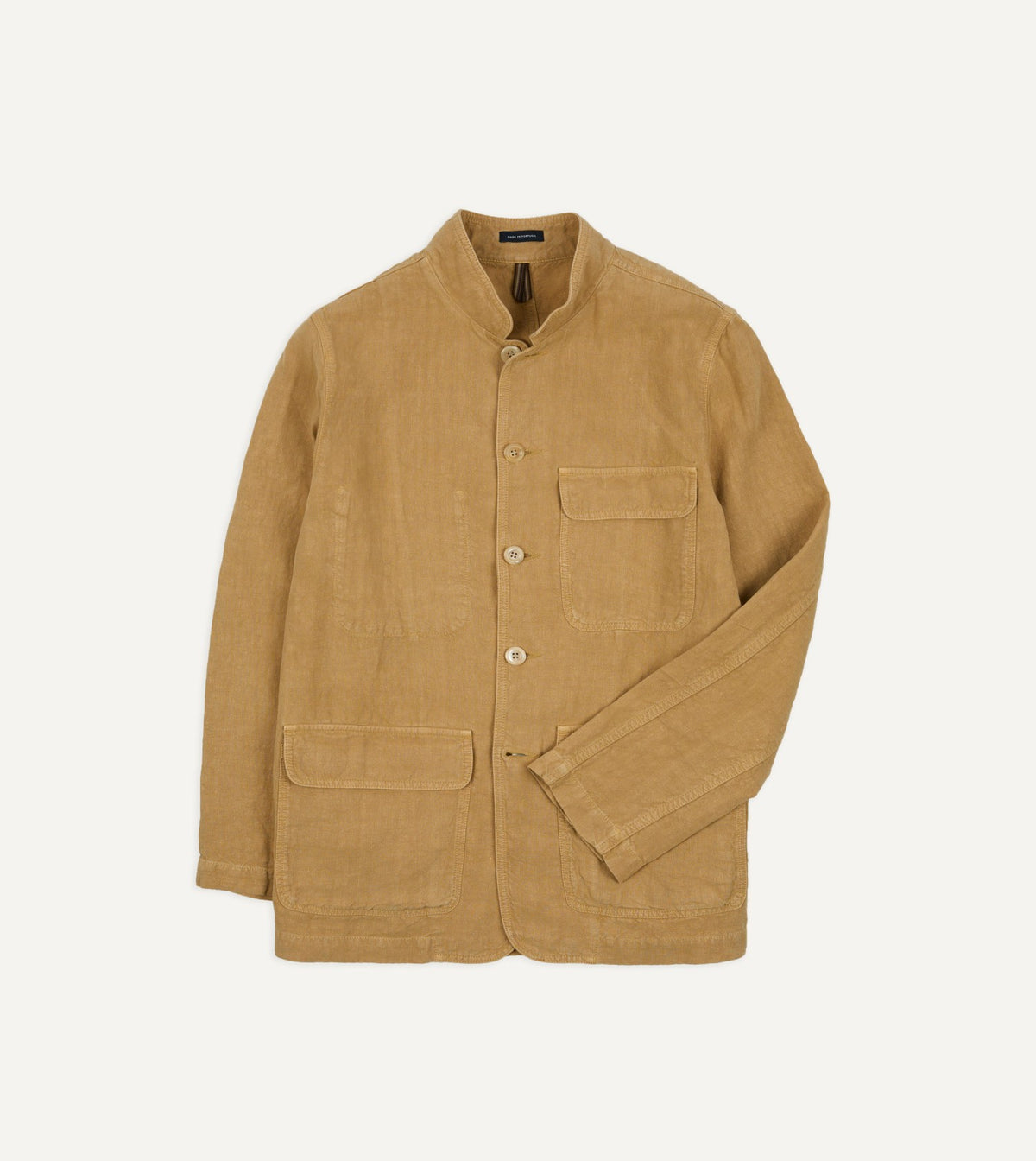 Drake's Sand Linen Forestière Jacket