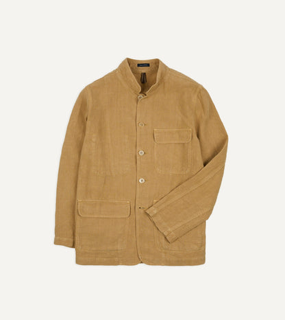 Drake's Sand Linen Forestière Jacket