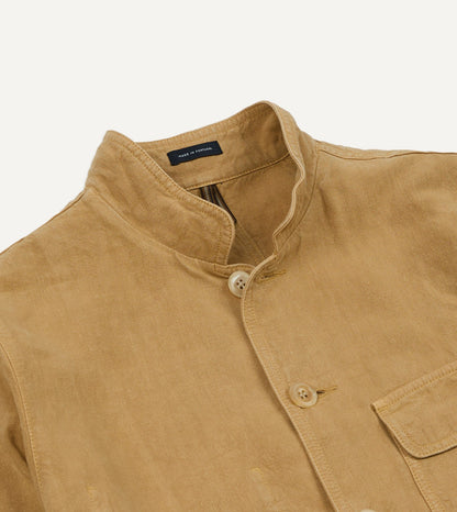 Drake's Sand Linen Forestière Jacket