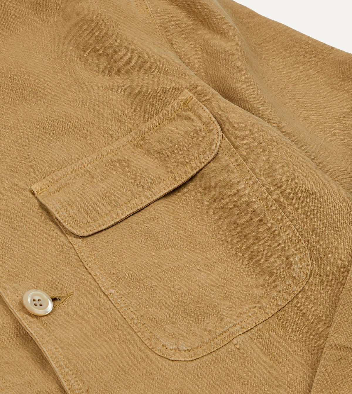 Drake's Sand Linen Forestière Jacket