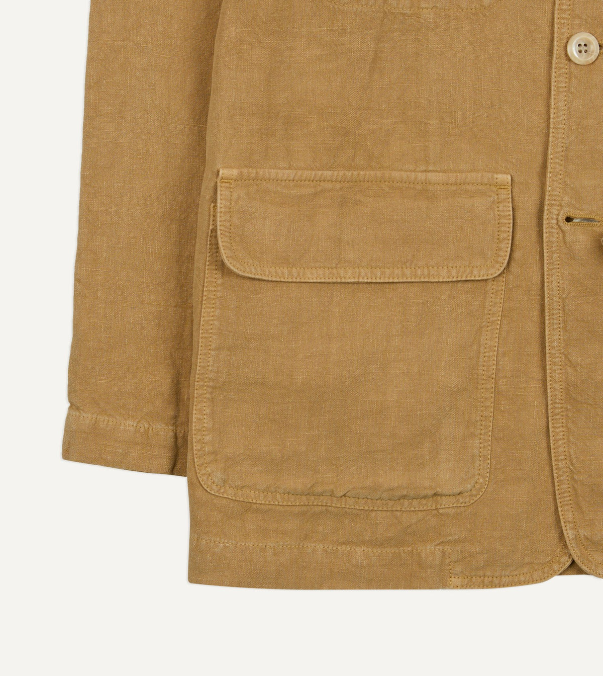 Drake's Sand Linen Forestière Jacket