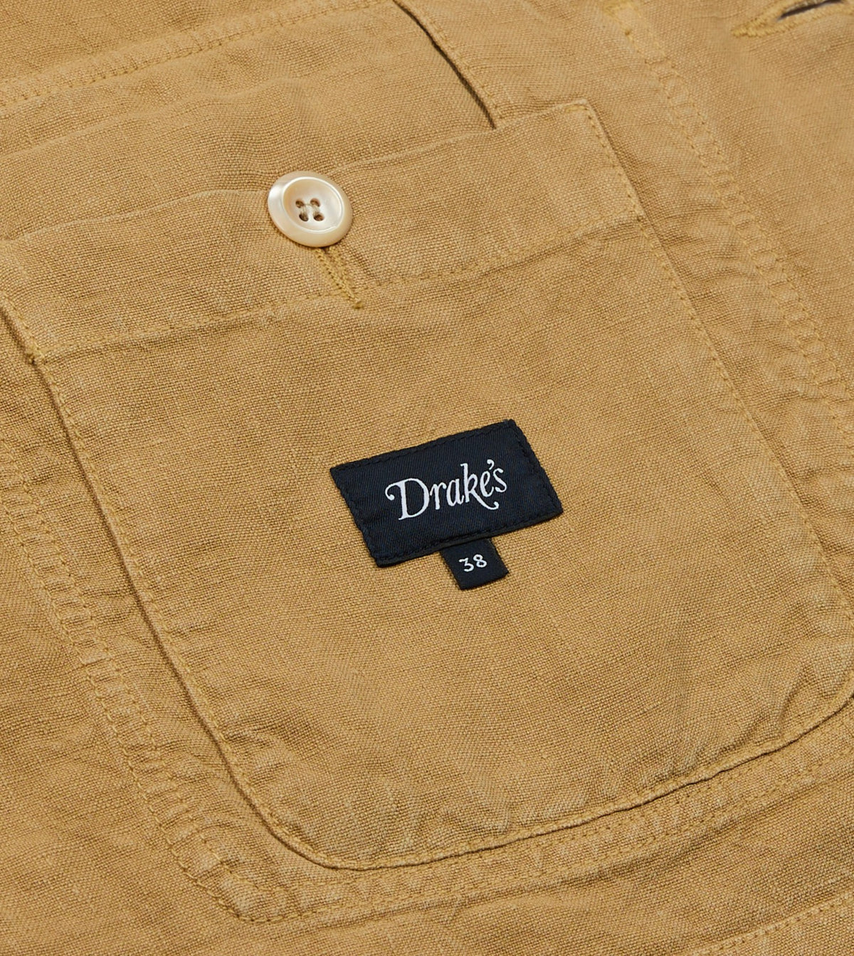 Drake's Sand Linen Forestière Jacket