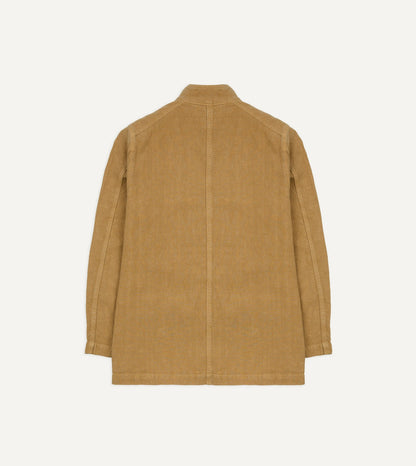 Drake's Sand Linen Forestière Jacket