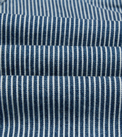 Drake's Indigo Stripe Denim Field Jacket
