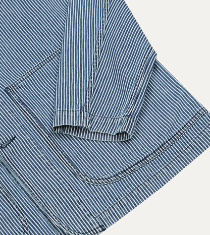 Drake's Indigo Stripe Denim Field Jacket