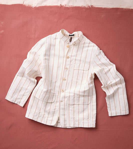 Drake's Ecru Stripe Canapa Forestière Jacket