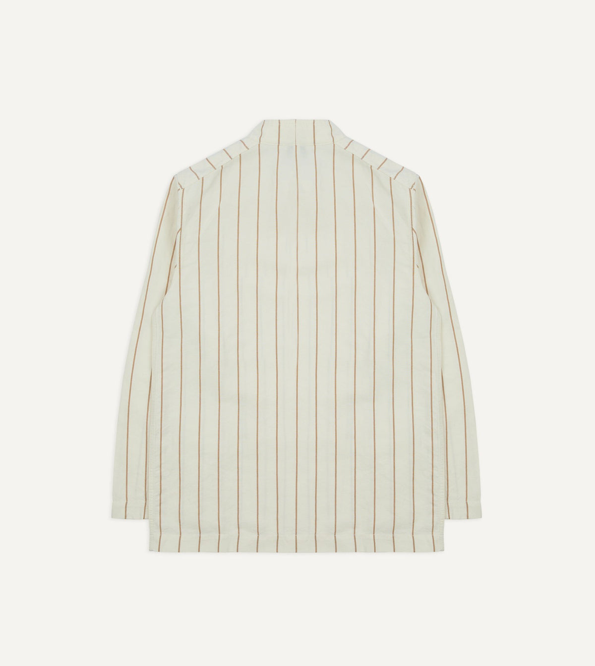 Drake's Ecru Stripe Canapa Forestière Jacket