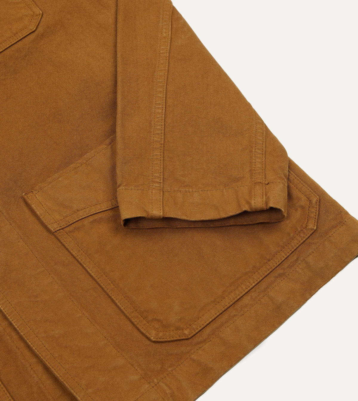 Drake's Tobacco Cotton Duck Canvas Five-Pocket Chore Jacket