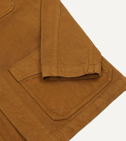Drake's Tobacco Cotton Duck Canvas Five-Pocket Chore Jacket