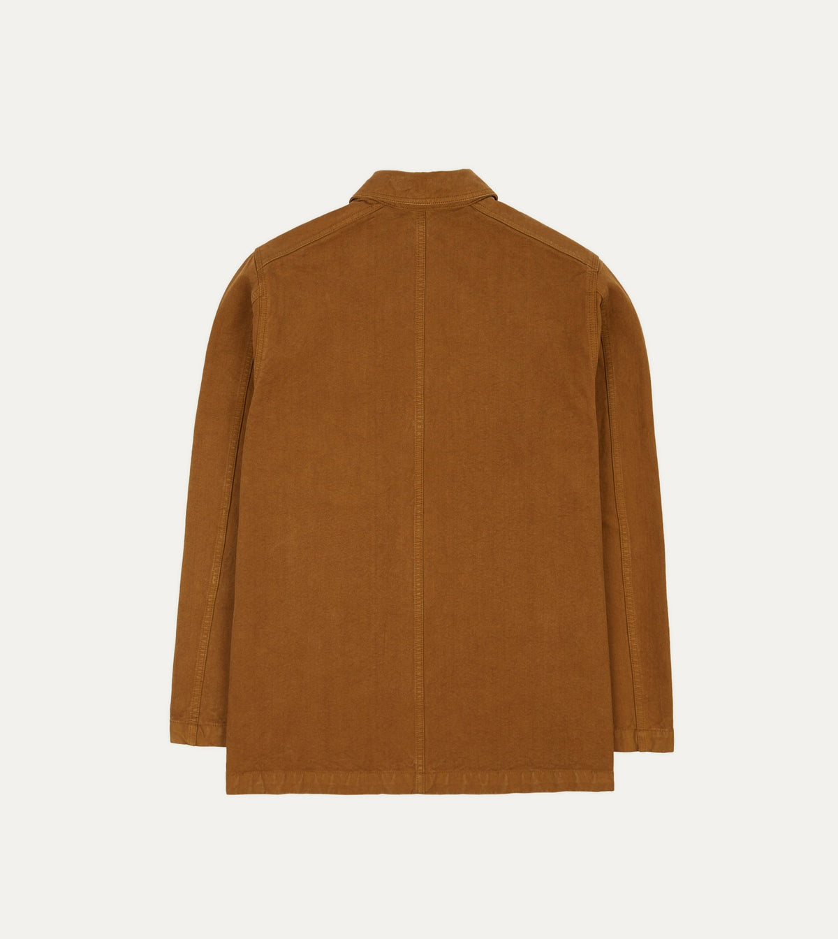 Drake's Tobacco Cotton Duck Canvas Five-Pocket Chore Jacket