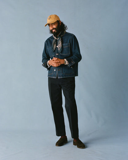 Drake's Stone Wash Denim Work Jacket