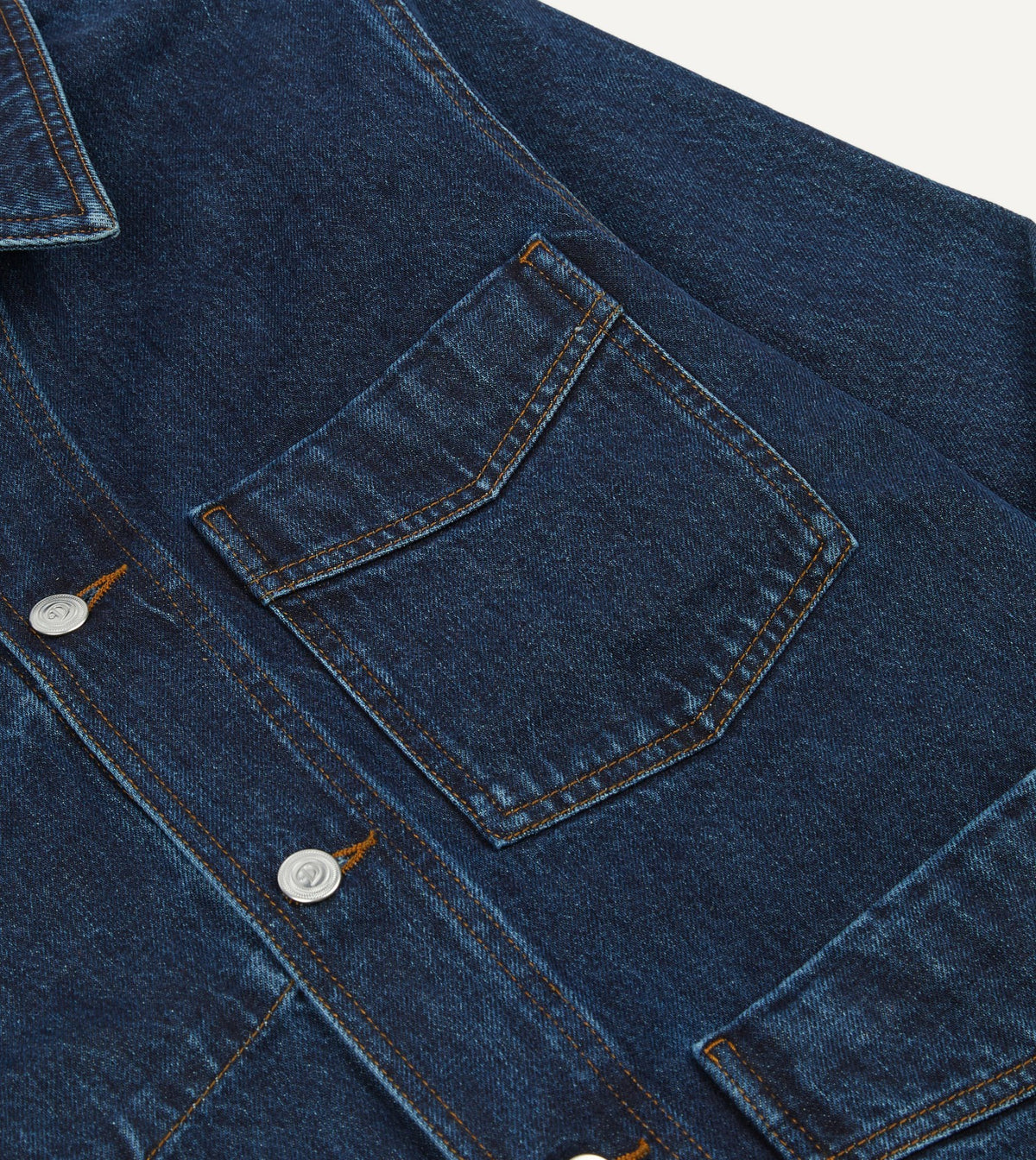 Drake's Stone Wash Denim Work Jacket