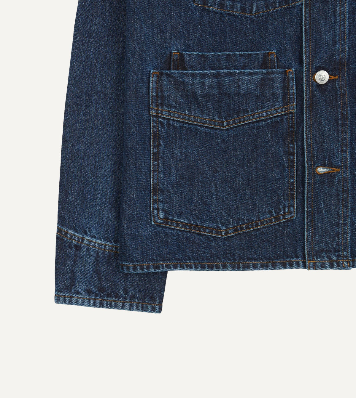 Drake's Stone Wash Denim Work Jacket