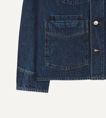 Drake's Stone Wash Denim Work Jacket