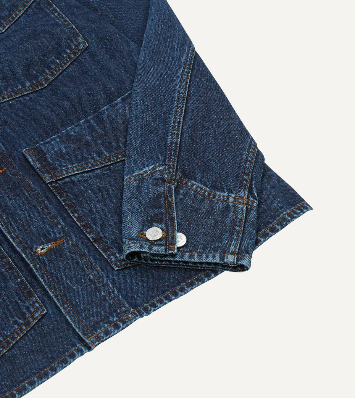 Drake's Stone Wash Denim Work Jacket