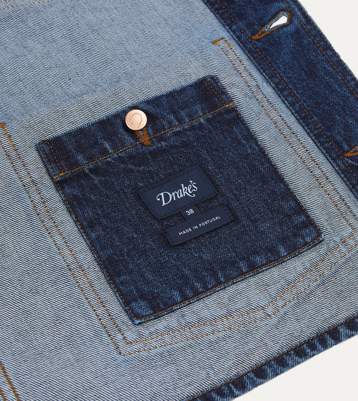 Drake's Stone Wash Denim Work Jacket