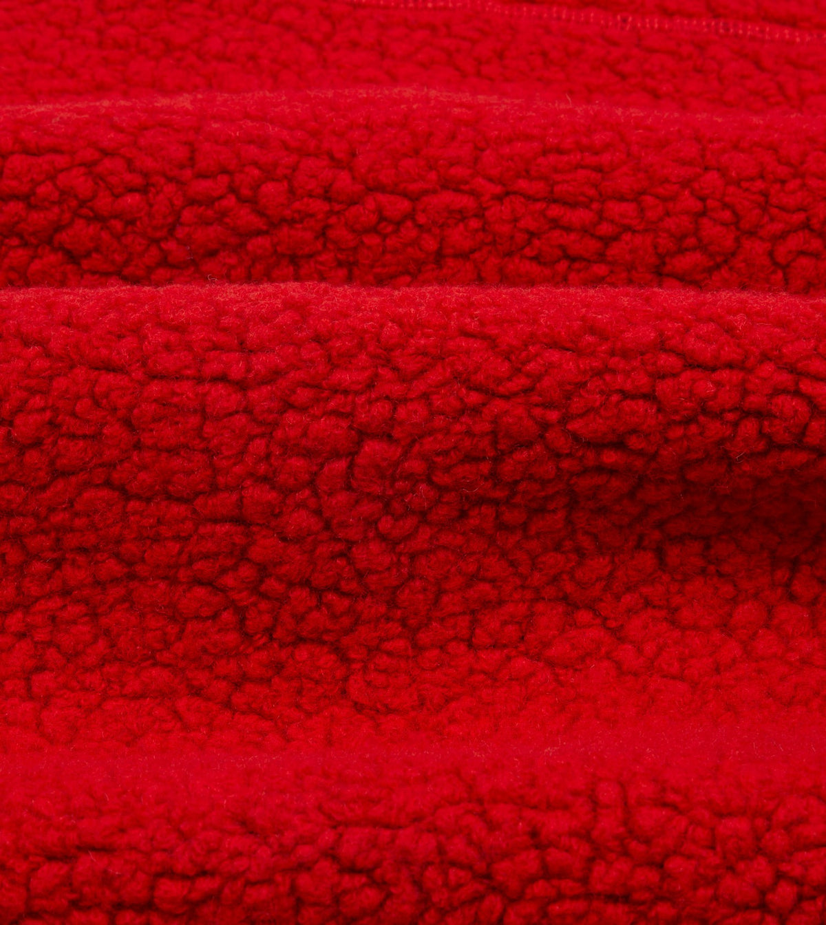 Drake's Red Boucle Wool Zip Fleece Vest