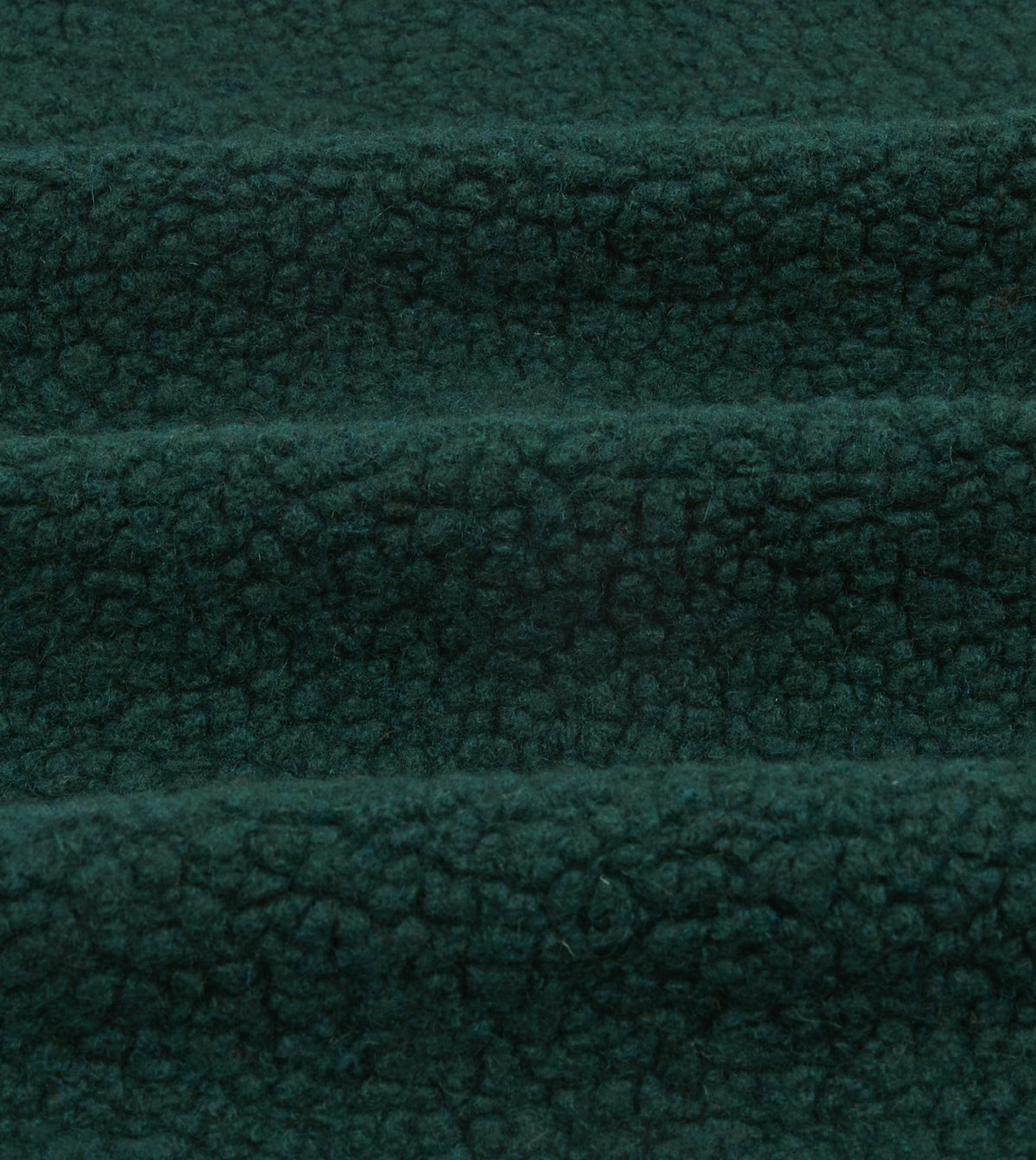 Drake's Dark Green Boucle Wool Zip Fleece Vest