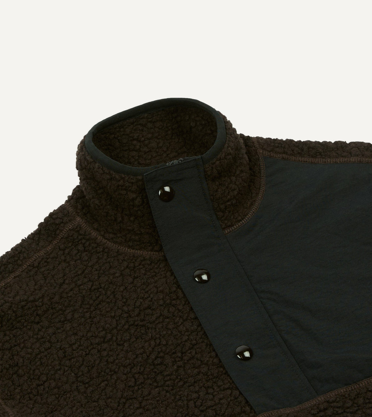 Drake's Drake's by A. Levine Boucle Wool Half-Zip Fleece Jacket