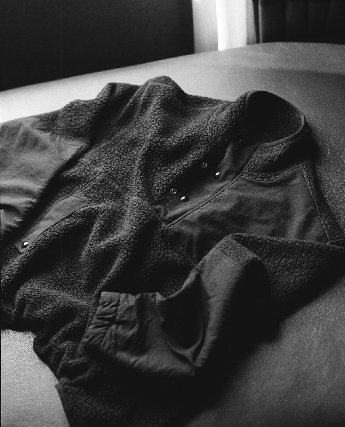 Drake's Drake's by A. Levine Boucle Wool Half-Zip Fleece Jacket
