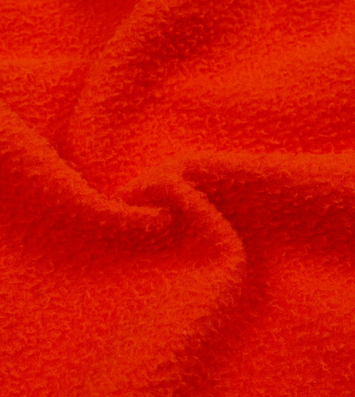 Drake's Orange Casentino Wool Half-Zip Pullover Fleece