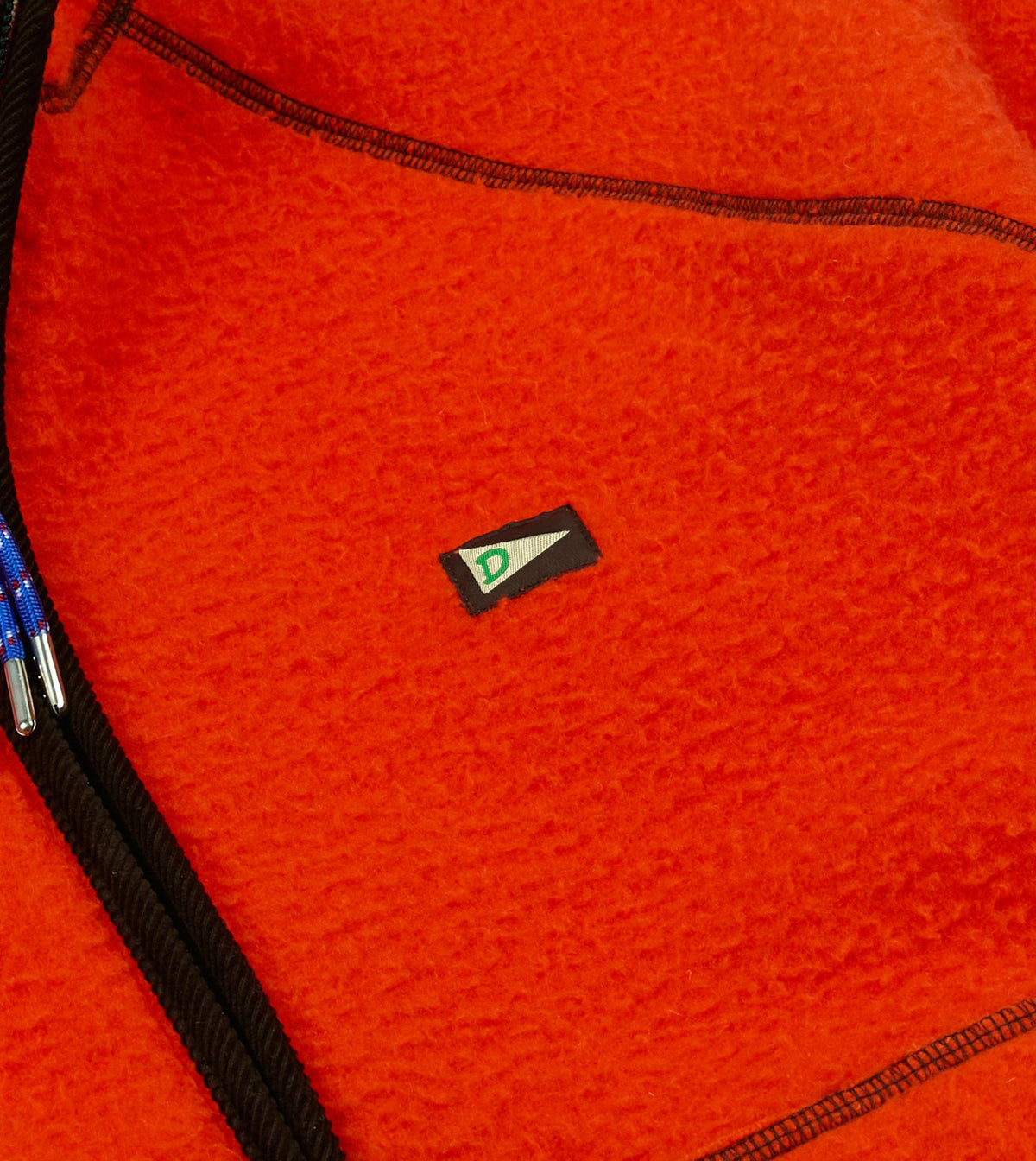 Drake's Orange Casentino Wool Half-Zip Pullover Fleece