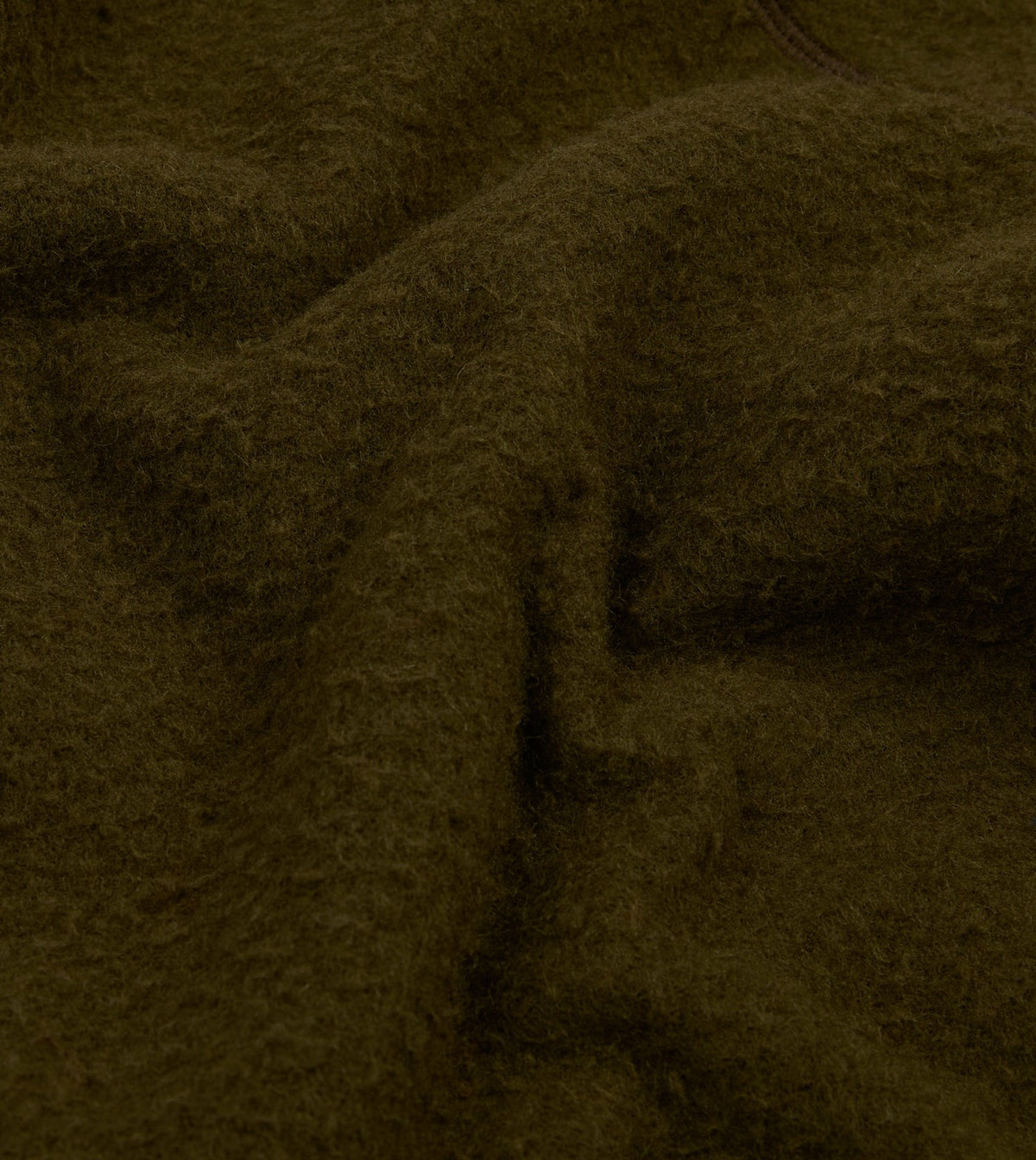 Drake's Olive Casentino Wool Half-Zip Pullover Fleece