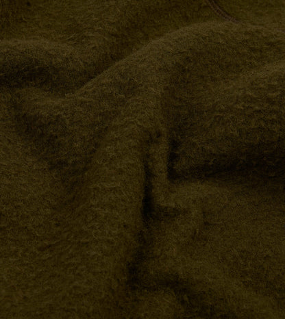 Drake's Olive Casentino Wool Half-Zip Pullover Fleece