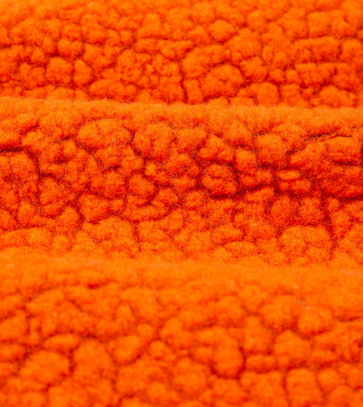 Drake's Orange Boucle Wool Zip Fleece Jacket