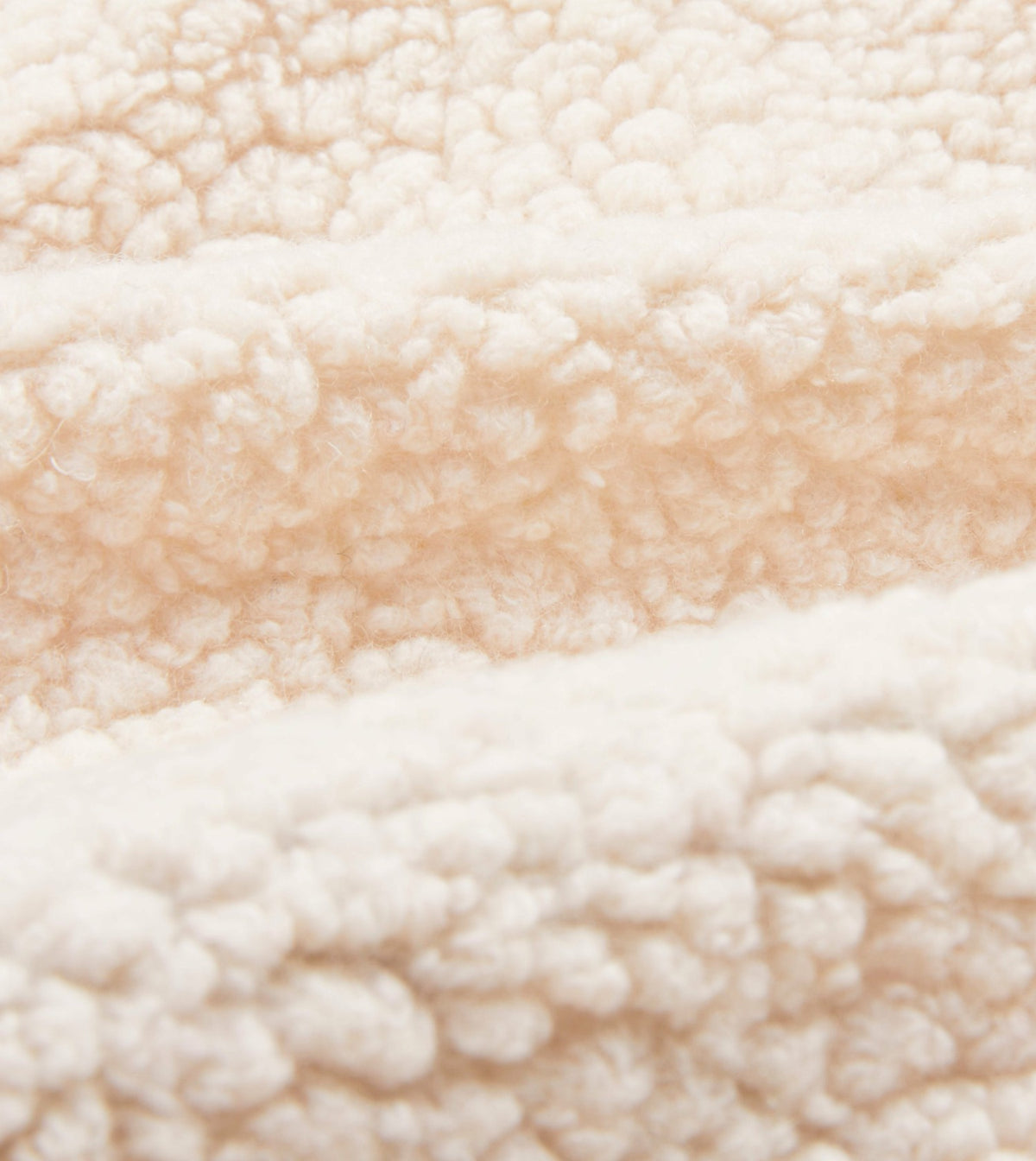 Drake's Ecru Boucle Wool Zip Fleece Jacket