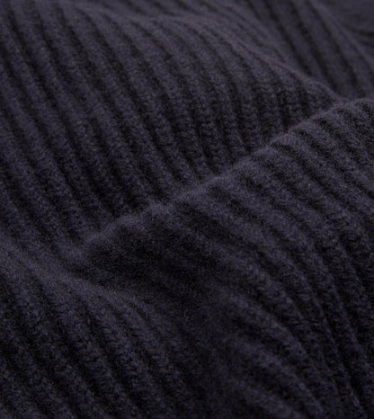 Drake's Navy Lambswool Shawl Collar Cardigan