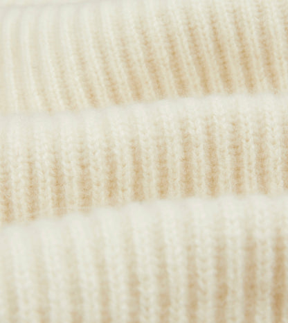 Drake's Ecru Lambswool Shawl Collar Cardigan