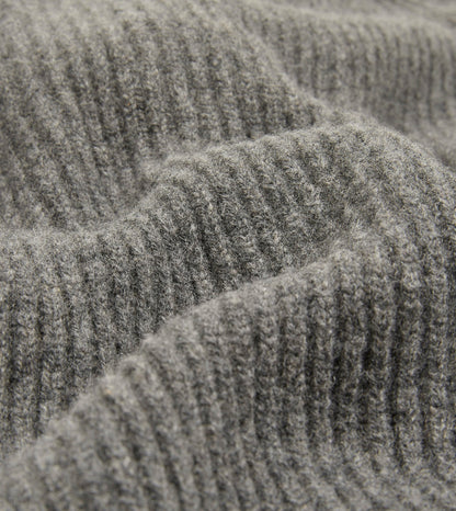 Drake's Grey Lambswool Shawl Collar Cardigan