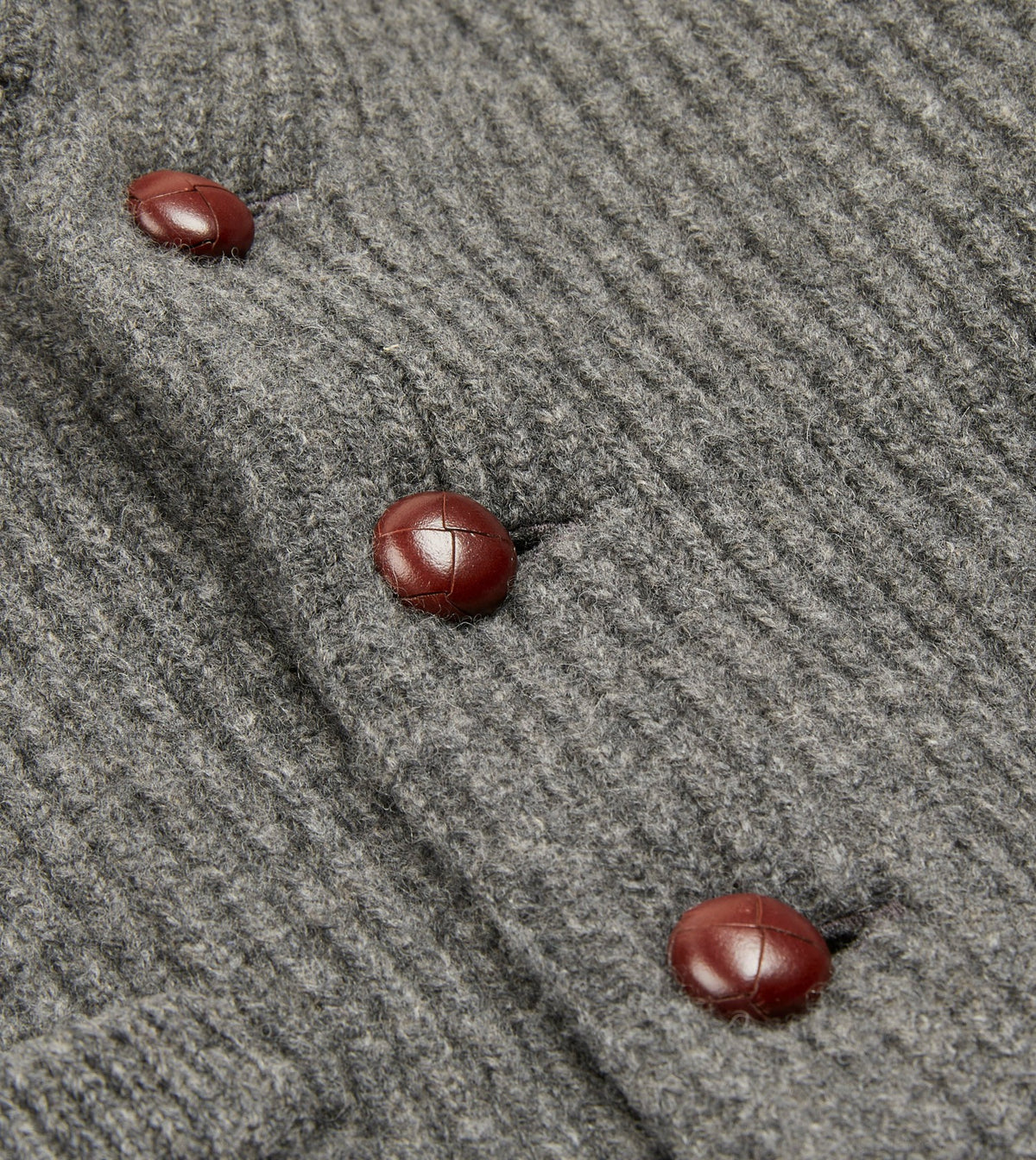 Drake's Grey Lambswool Shawl Collar Cardigan