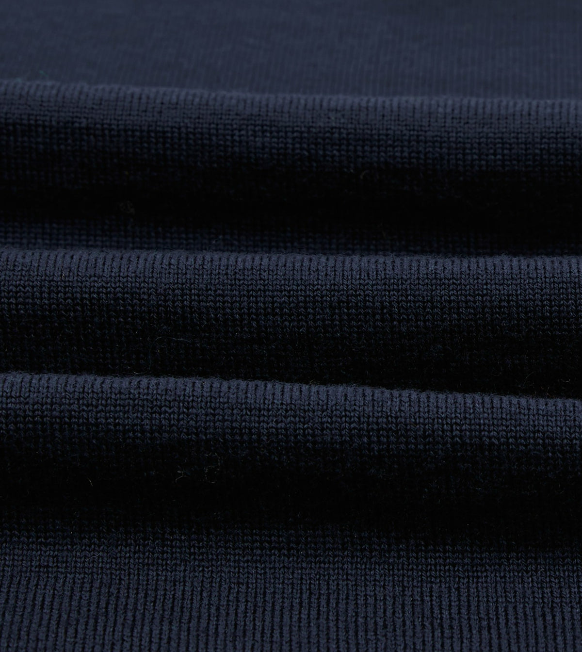 Drake's Navy Merino Wool Knitted Rugby Shirt