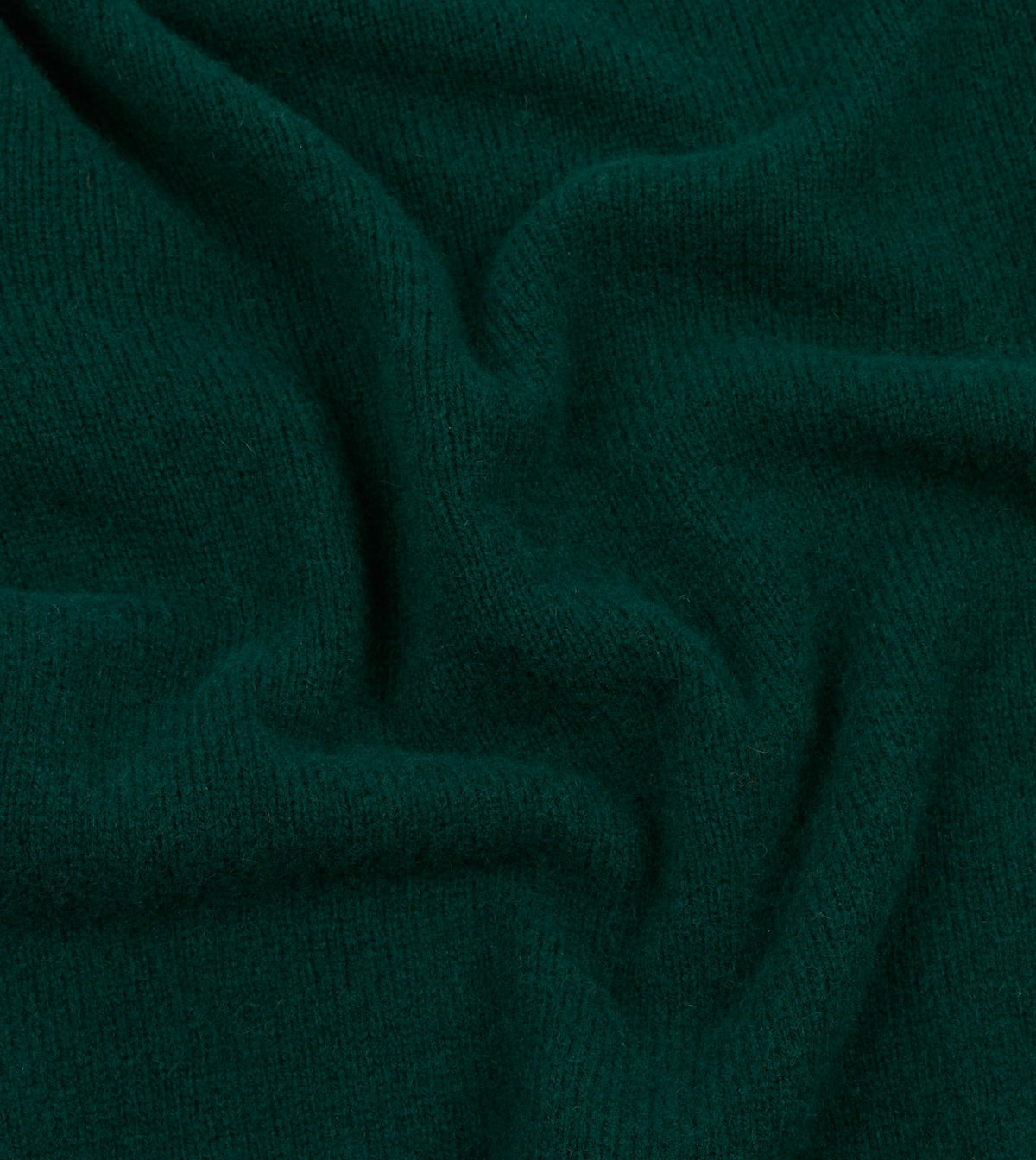 Drake's Green Brushed Shetland Mock Neck Jumper