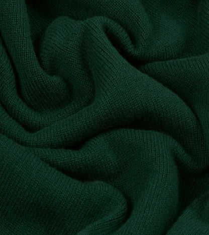 Drake's Dark Green Lambswool 6 Button Cardigan