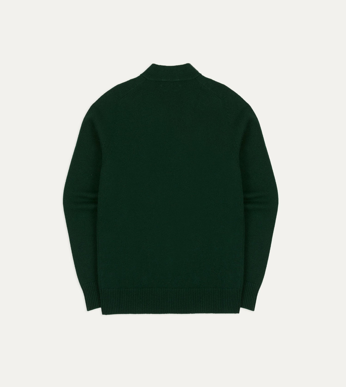 Drake's Dark Green Lambswool 6 Button Cardigan