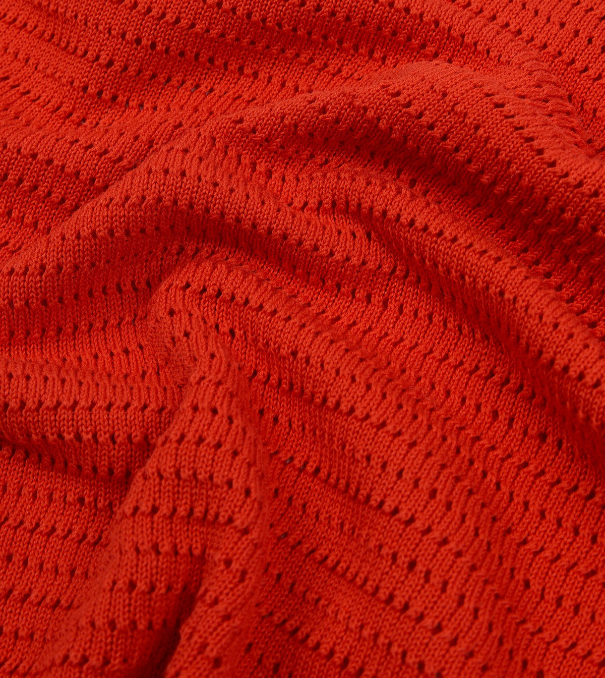 Drake's Red Waffle Knit Cotton Short-Sleeve Polo Shirt