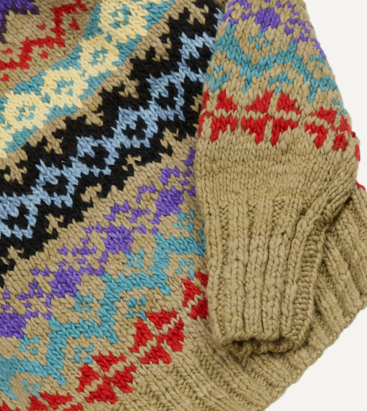 Drake's Chamula Green Fairisle Merino Jumper